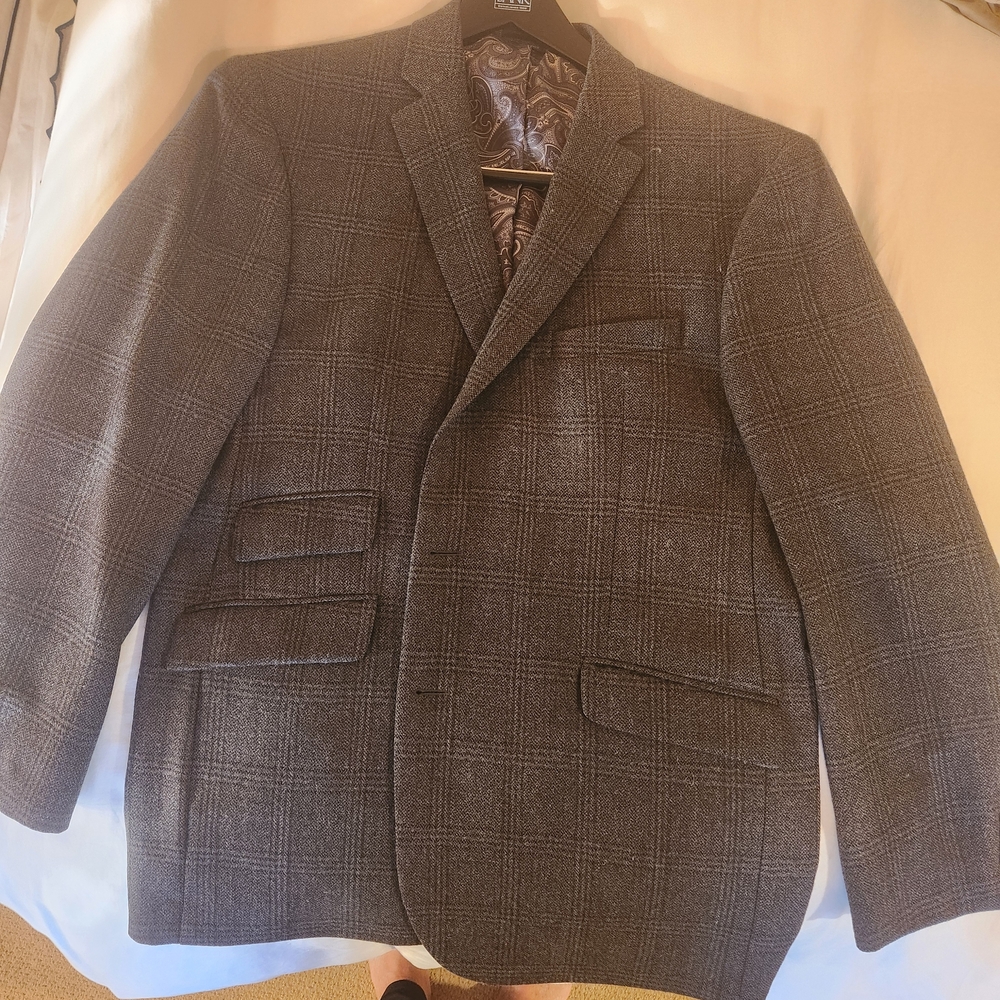Jos. A. Bank Gray Plaid Blazer